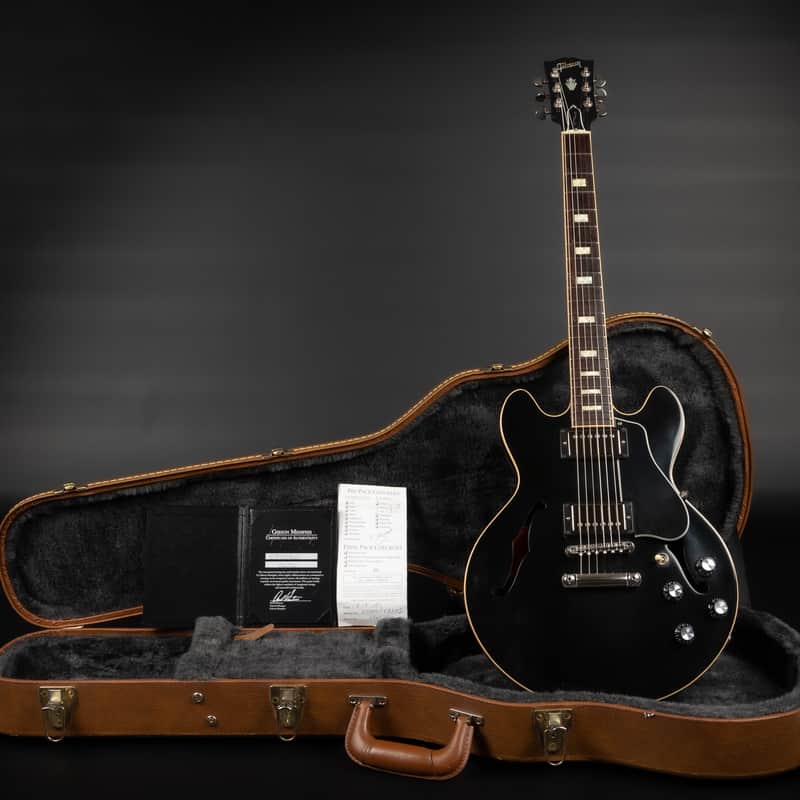 2015 Gibson Memphis ES-339 Block Inlays - Satin Ebony | USA Semi-Hollow Custom Burstbucker Humbucker Pickups 3.35kg | CoA OHSC