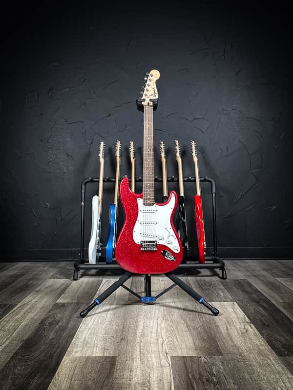 Squier Limited Edition Bullet Stratocaster SSS - Red Sparkle image 1