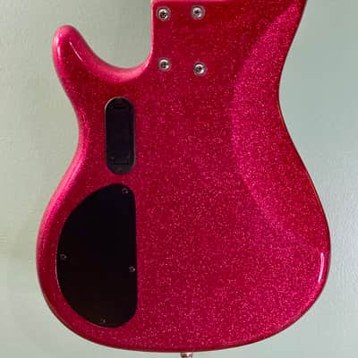 Daisy Rock Atomic Pink Sparkle Rock Candy Bass Guitar Schecter EMG image 3