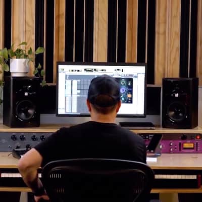 Baltic Birch Studio Desk | 9U Rack and 88-Key Keyboard Tray | Music Production Furniture image 4