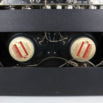 1966 Vintage Fender Pro Reverb Amplifer Combo "Black Face" 2x12 40 Watt Amp 1960s USA image 9
