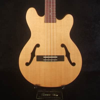 Handcrafted Baritone Ukulele, ArchBack, 4 String, Solid Spruce & Mahogany, Soft-bag, Bruce Wei UP19-2003-1 image 5