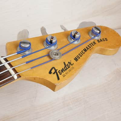 Fender Musicmaster Bass 1977 Black Vintage USA w/ Gig Bag image 7