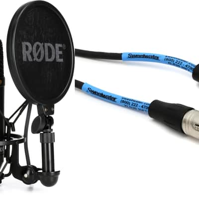 Rode NT1 Kit Condenser Microphone with SM6 Shock Mount and Pop Filter Bundle with Pro Co EXM-20 Excellines Microphone Cable - 20 foot image 1