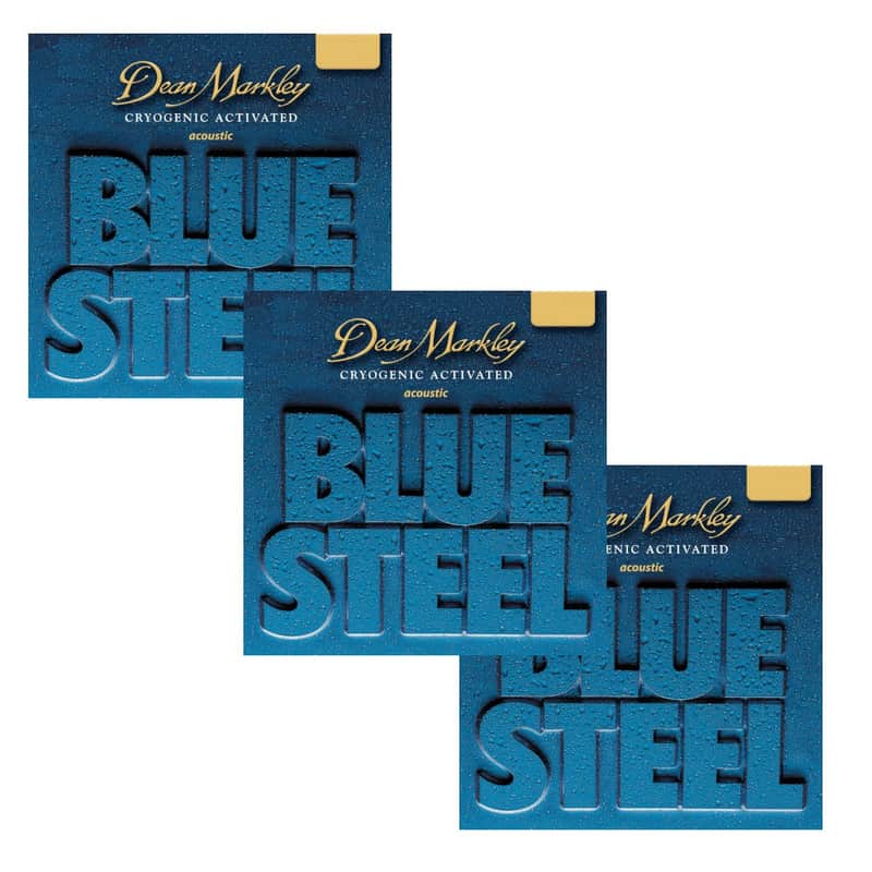 Dean Markley Guitar Strings 3-Packs Acoustic Blue Steel Cryogenic Medium 13-56 image 1