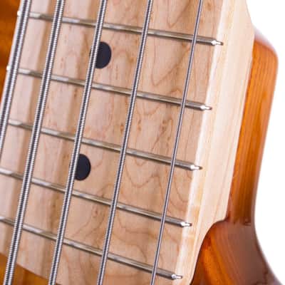 Lakland 55-94 Deluxe 5 String Translucent Amber image 9