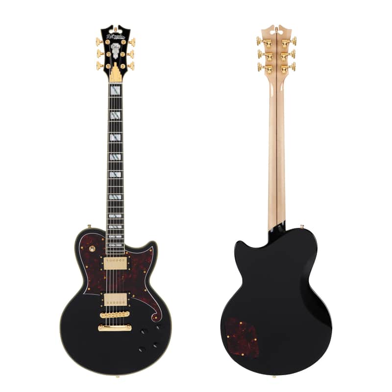 D'Angelico DADBATLSBKGS DELUXE ATLANTIC BARITONE Single Cutaway Solid Body 6-String Electric Guitar w/Deluxe Hard Case