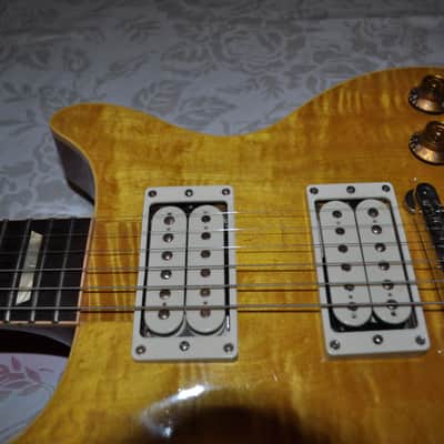 Custom Jam City Guitar by Jim Weyandt Double Cutaway - Flametop image 16