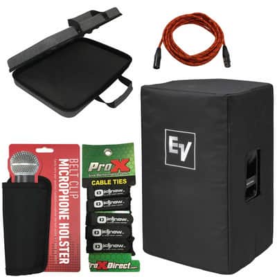 Electro-Voice EKX-15-CVR Padded Speaker Cover + Case + XLR Cables image 20