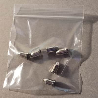Guitar String Ferrules, Set of 6 Chrome by Budreau Guitars image 2