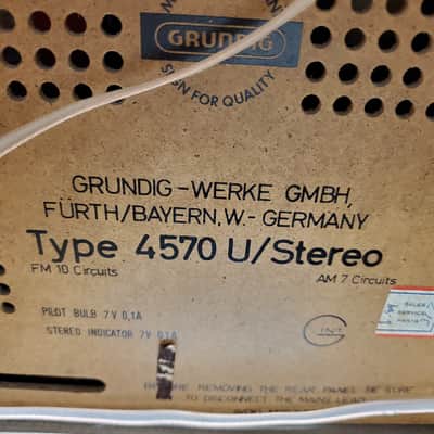 1965 Rare GRUNDIG MIDCENTURY TYPE 4570U VACUUM TUBE AM/FM/SW RADIO image 6