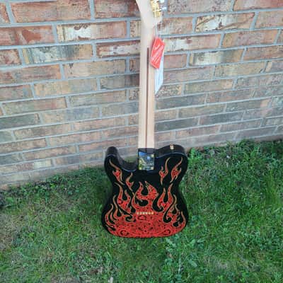 New 2022 Fender James Burton Telecaster Red Flames Great Player & Sound With Tweed Case image 7