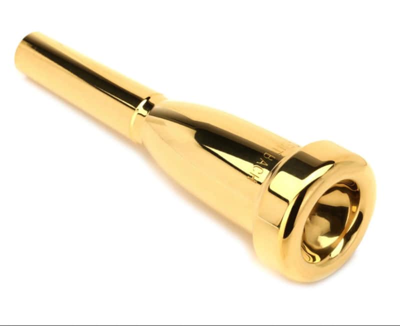 Bach K351 Mega Tone Trumpet Mouthpiece - 3C, Gold Plated image 1