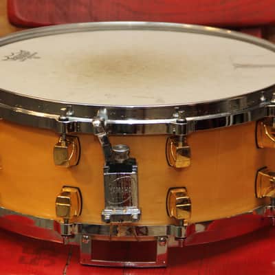 Yamaha Maple Custom 14x5.5 snare drum - Natural Blonde image 4