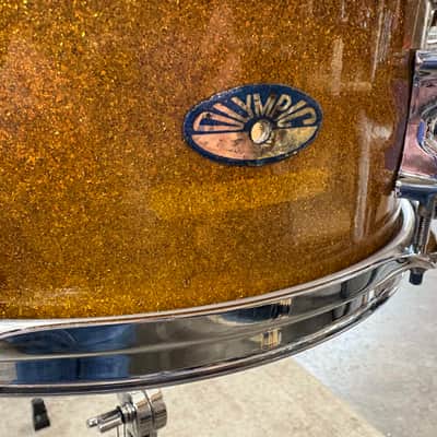 Olympic 5x14" Gold Sparkle Snare Drum image 9