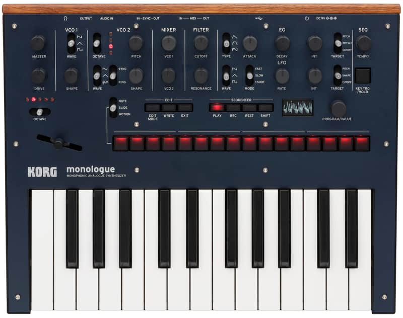 Korg Monologue Monophonic Analog Synthesizer - Blue image 1