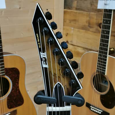 ESP E-II M-II 7-NT 7-String MIJ - Ebony FIngerboard, Dark Brown Natural Burst image 11