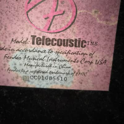 Fender Standard Telecoustic, gold image 3