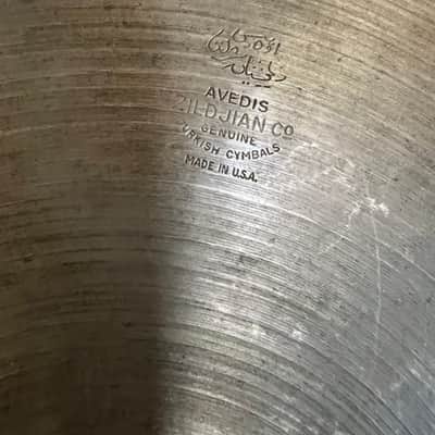 Zildjian VINTAGE 1960's A. Zildjian 14" "Medium" Hi-Hat Cymbals 1960's - Zildjian Cymbal Alloy image 5