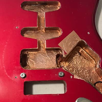 1983-84 Japan ESP Kramer Pacer Deluxe Globe Series Candy Apple Red Semi Loaded Guitar Body Floyd Ready image 13