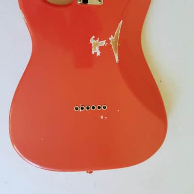 Loaded Custom Stratocaster body (relic) - Faded fiesta red image 7