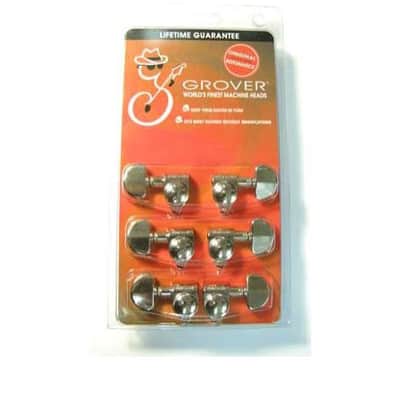 GROVER MACHINE HEADS 102N Rotomatic Nickel 3 + 3 per side Guitar Tuning Tuners image 3