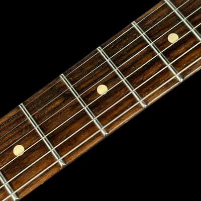 2015 Tom Anderson Drop Top Personalized Flame Top ~ Natural Arctic Blue Burst with Binding image 7