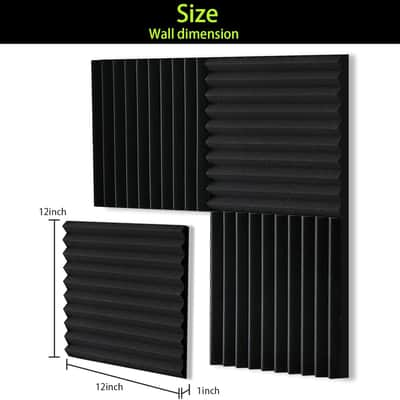 54 Pack Sound Proof Foam Panels for Walls 12x12x1 Inches, Wedges Acoustic Panels Sound Absorbing, Acoustic Foam Panels for Recording Studio, Home, Office image 5