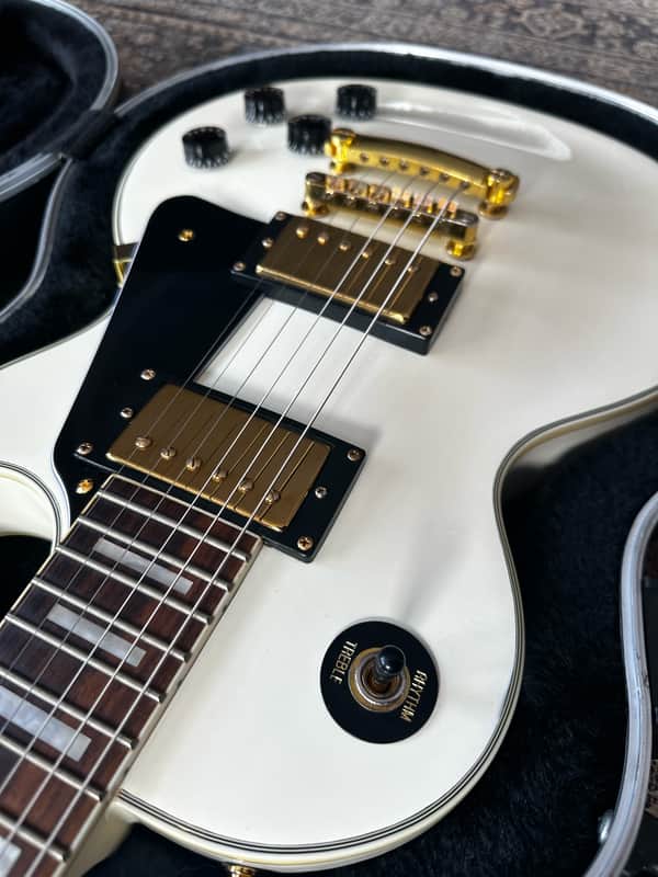 Epiphone Les Paul Custom – Alpine White (2003, Korea) | Hipshot Drop-D | SKB Case image 1