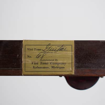 Vivi-Tone  Solid Body Electric Guitar (1932), ser. #68, brown hard shell case. image 24