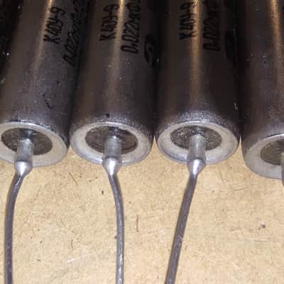 5x 0.022uF NOS Soviet K40Y-9 PIO 22 nF 1000v guitar tone capacitors Paper In Oil Amp Lot of 5 pcs image 4
