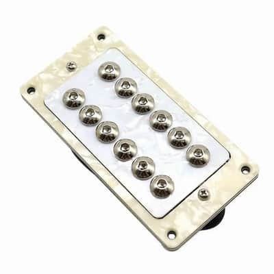 White Pearl Large Pole Guitar Humbucker Pickups Neck and Bridge Set image 4