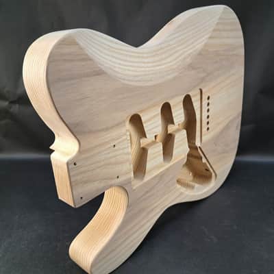 Unfinished Ash SSS Hardtail Tele guitar body - fits Fender Stratocaster necks J2509 image 8