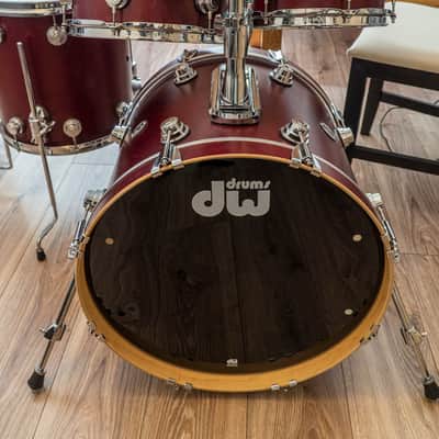 DW Collectrors VLT Satin Cherry Drum Kit 20, 10, 12, 14 (2014) image 2