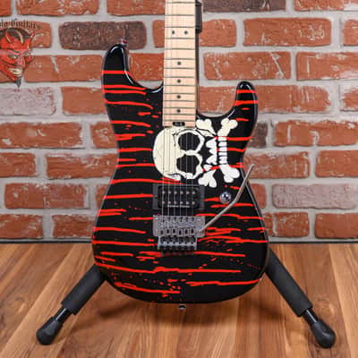 Charvel Warren DeMartini Signature Pro-Mod Blood and Skull Graphic 2021 w/Hard Shell Case image 1