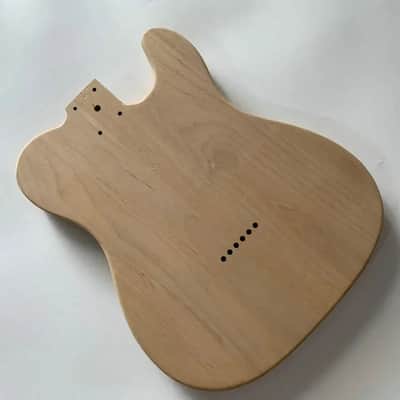 Lefty Tele Style Guitar Basswood Body, String Through image 9