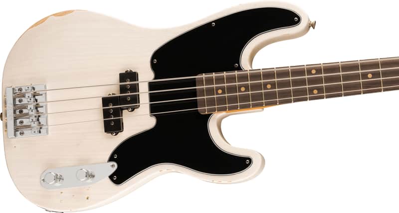 Fender Mike Dirnt Road Worn® Precision Bass®, Rosewood Fingerboard, White Blonde image 1