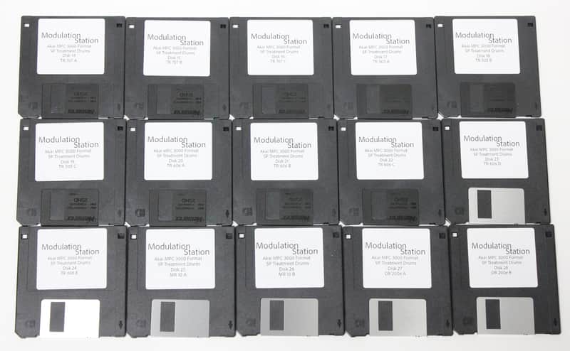 Akai MPC 3000 2000 2000xl Disks Floppy Disk Drum Sample Library 707 606 505 MR10 DR220e Sampled Into SP1200 image 1