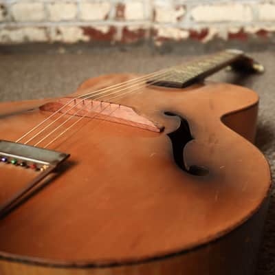 Vintage  S.S. Stewart USA American Archtop Acoustic Guitar image 9