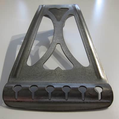 Harmony & Silvertone Flat Top Guitar Tailpiece Authentic Vintage Part Circa-1950s-1960s-Chrome image 6