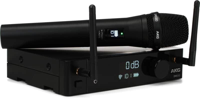 AKG Pro Audio DMS300 Digital Wireless Instrument Microphone System with SR300 Stationary Receiver and HT300 Handheld Microhone image 1