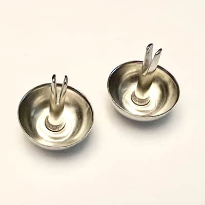 Two Chrome Plated Steel Glides for Vox Jaguar, Continental and Super Continental Organs image 3