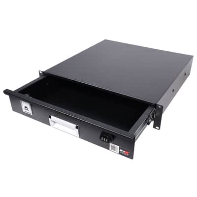 Prox 2 Space Deep Rack Drawer with Lock & Key For ATA Rack Road Cases image 2