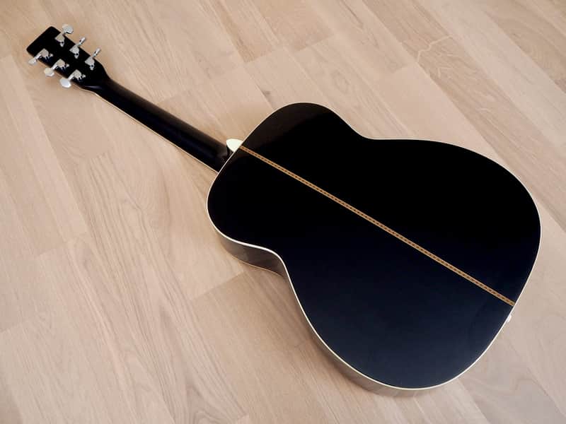 1980s Morris MF-50 X-Braced Auditorium Acoustic Guitar Black Japan