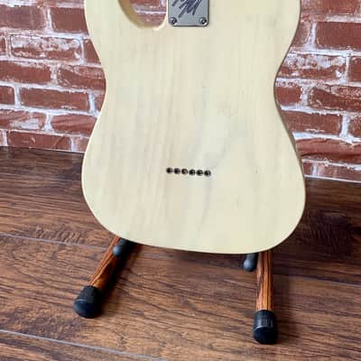 Mario Guitars T-Style 2020/New, Nocaster Blonde w/ AAA 1/4" Sawn Flame Maple Neck (5lbs 9oz) Authori image 7