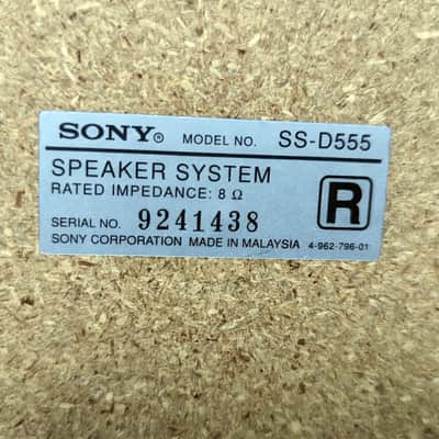 Sony SS-D555 Set Of 3-way Speakers - 19” Tall - Black - 2 Channel image 5