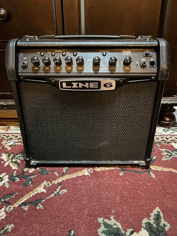 Line 6 Spider Classic 15 15-Watt 1x8" Digital Modeling Guitar Practice Amp 2016 - 2019 - Black image 1