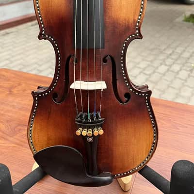 SONG Master 5 string Violin 4/4,Bird's eye wood Shell Purfling,Great sound#15828 image 3