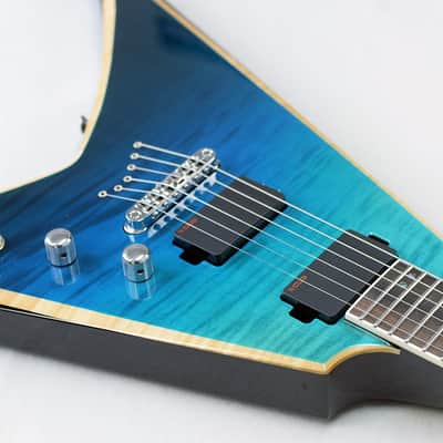 ESP USA V-II NT FM EMG Aqua Marine Fade image 10