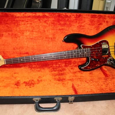 Fender Jazz Bass 1964 Sunburst Left-Handed image 11